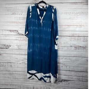 Soft Surroundings Women's Size PL Tie Dye Long Maxi Dress